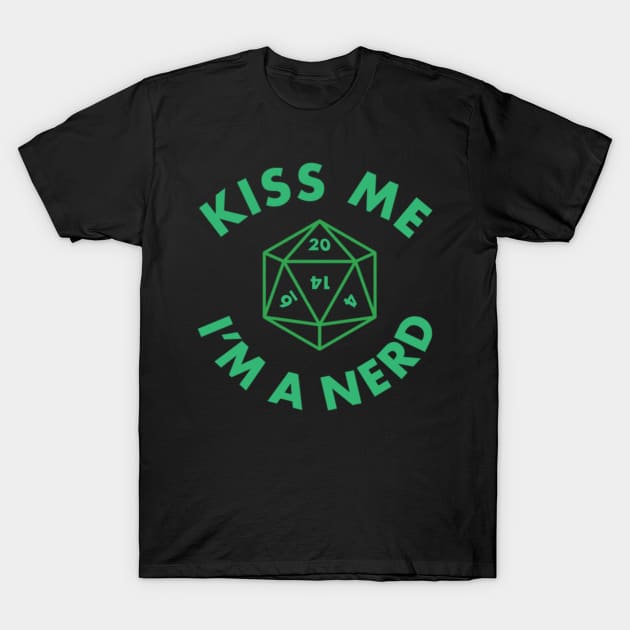 Kiss Me I'm A Nerd T-Shirt by Lirique